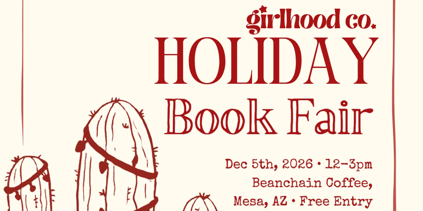 Holiday Book Fair at Beanchain Coffee